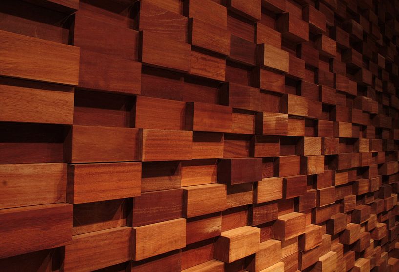 Abstracte houten wanddecoratie par Jelle Ursem