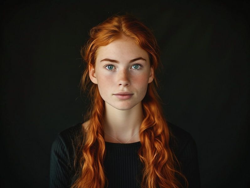 Mysterious depth, young lady by fernlichtsicht