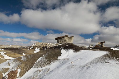 Bisti Badlands in de winter New Mexico, USA