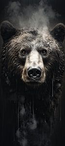 Bär Monochrom-Porträt
