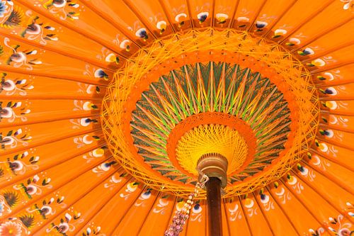 Colorful handmade Indonesian umbrella