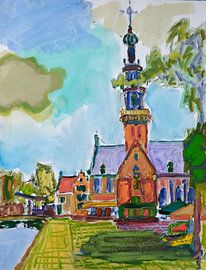 Shadow play on the Waag square, Alkmaar by Simon Borst