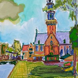Schattenspiel auf dem Waag-Platz, Alkmaar von Simon Borst