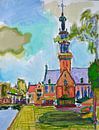 Schattenspiel auf dem Waag-Platz, Alkmaar von Simon Borst Miniaturansicht
