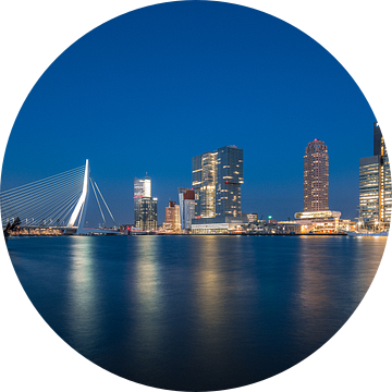 Panorama skyline Rotterdam: Wilhelminapier aan de Maas van Martijn Smeets