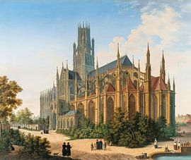 De abdij van Saint Ouen in Rouen - Domenico Quaglio de Jonge