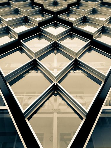 Photographie abstraite Façade en verre Bâtiment moderne