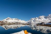 Noorwegen kleine haven op de Lofoten