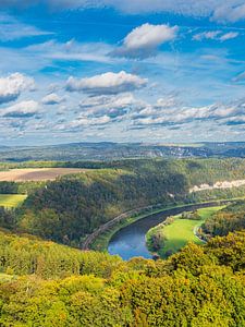 Blick über die Elbe auf die Sächsische Schweiz