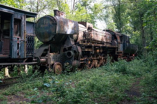 Verlassener Dampfzug