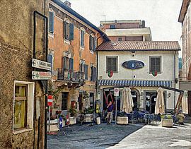 View To The Main Square Tavernelle by Dorothy Berry-Lound