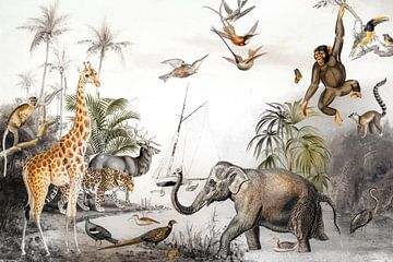 Wild animals poster nursery by Evavisser