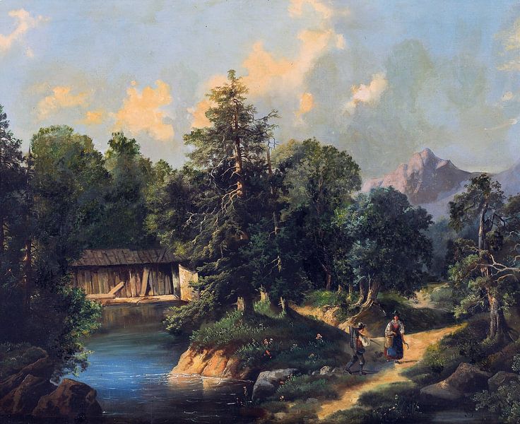 Gustav Barbarini, river landscape by Atelier Liesjes