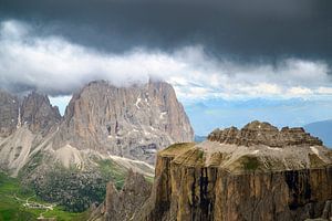 Piz Ciavazes und Langkofel oder Langkofel