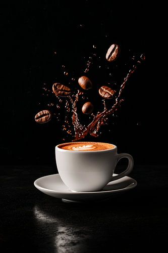 Koffie spoelen met koffiebonen
