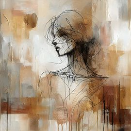 Golden Drawing by FoXo Art