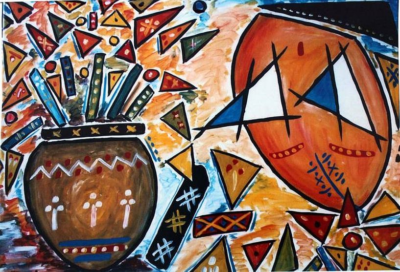 Looking at the flowers by Hassan Hamdi
