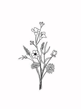 Illustration of a field bouquet by KPstudio