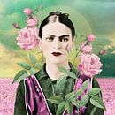 Frida - in Fields of Roses von Marja van den Hurk Miniaturansicht