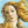 Pixel Art: De Geboorte van Venus  detail van JC De Lanaye