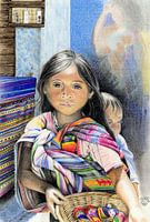 Mexican girl at the market in Chiapas