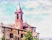 Bell Tower With A View Paciano Umbria by Dorothy Berry-Lound thumbnail