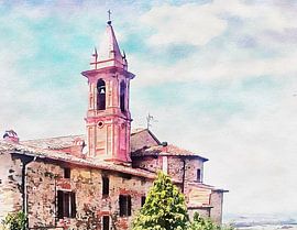 Bell Tower With A View Paciano Umbria by Dorothy Berry-Lound