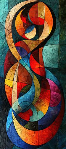 Abstract Colourful | Vivid Entwine Twist
