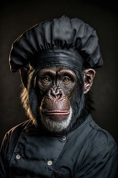 Chimpansee als franse chef van Bert Nijholt