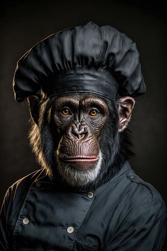 Un chimpanzé comme chef cuisinier français sur Bert Nijholt