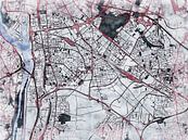 Kaart van Vénissieux in de stijl 'White Winter' van Maporia thumbnail
