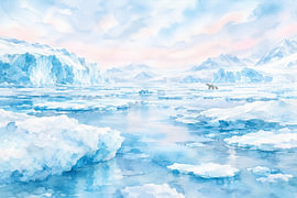 Blue Ice in Arctic Silence von Mahalola