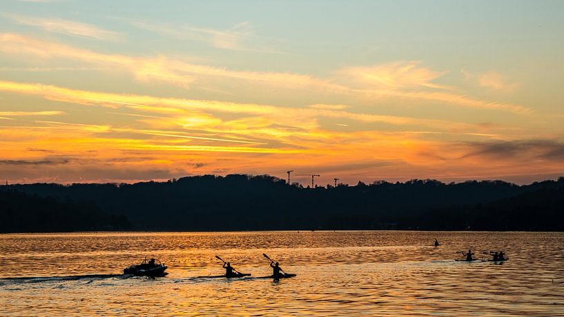Ruderer am Baldeneysee von Dieter Walther