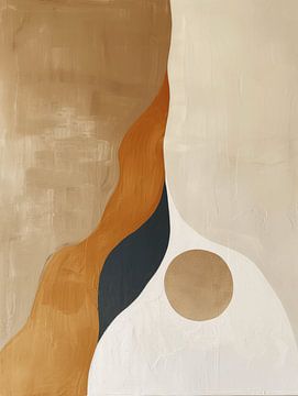 Bohemian, moderne en abstracte vormen in aardetinten van Studio Allee