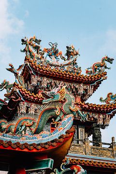 Tempel in Jiufen, Taiwan van Expeditie Aardbol