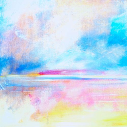 Japanische Wabi Sabi Landschaft in Pastell von Mad Dog Art