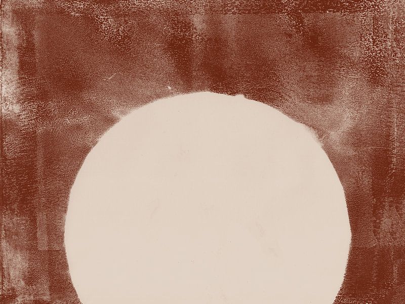 Terra and cream. Minimalist abstract art. The Sun. by Dina Dankers