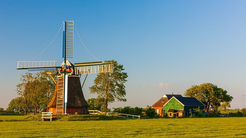 A summer evening at Polder Mill the Eolus by Henk Meijer Photography