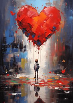 Junge mit Herz von Danny van Eldik - Perfect Pixel Design