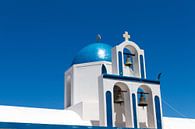 Santorini Kirche Kuppel und Kirchenglocken von Erwin Blekkenhorst Miniaturansicht