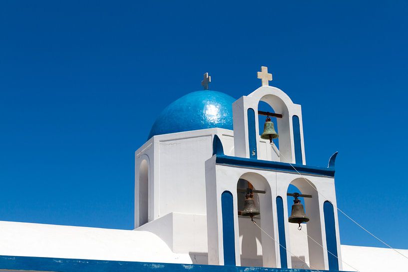 Santorin Dôme et des cloches de l'église par Erwin Blekkenhorst