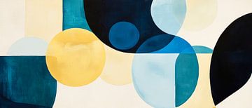 Geometric circles in soft colours by Poster Art Shop