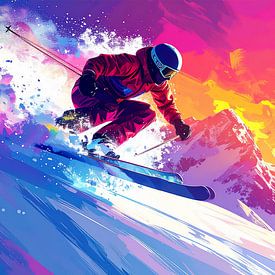 Skisprung Grafik Wallpaper oder Banner. von Mustafa Kurnaz