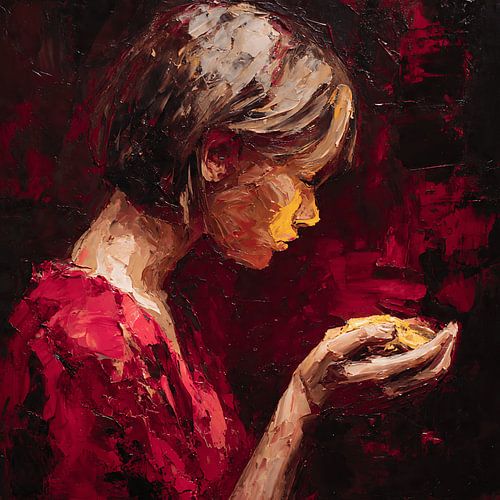 Surreal Melting Innocence – Emotional Fine Art Depiction of Fragile Childhood Object Dissolving in Human Hands