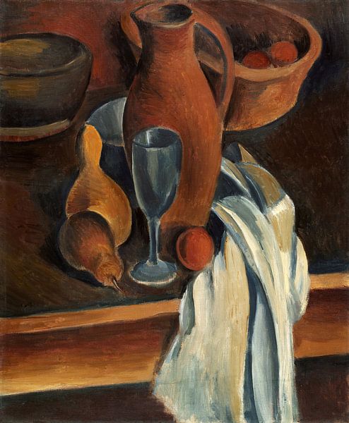 Andre Derain,Stilleven met ehenware kan en wit servet van finemasterpiece