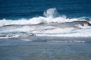 Waves crashing at West End