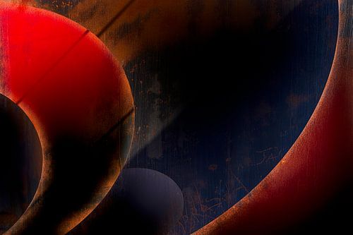 Abstractie in oranje roodtinten