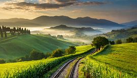 Toscane met landschap