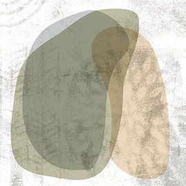 Abstract shapes in warm pastel colors by Abstract Minimalist Art