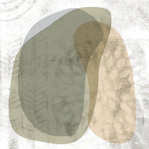 Abstracte vormen in warme pastelkleuren